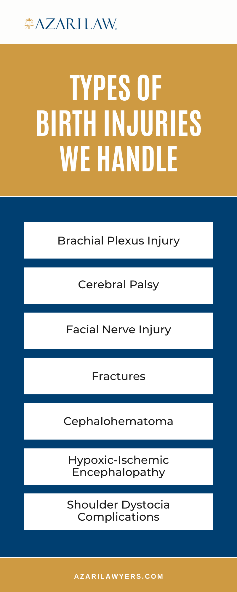 Types Of Birth Injuries We Handle Infographic